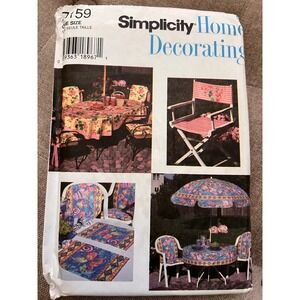 Simplicity Home Decorating Sewing Patterns -Outdoor Patio Accessories